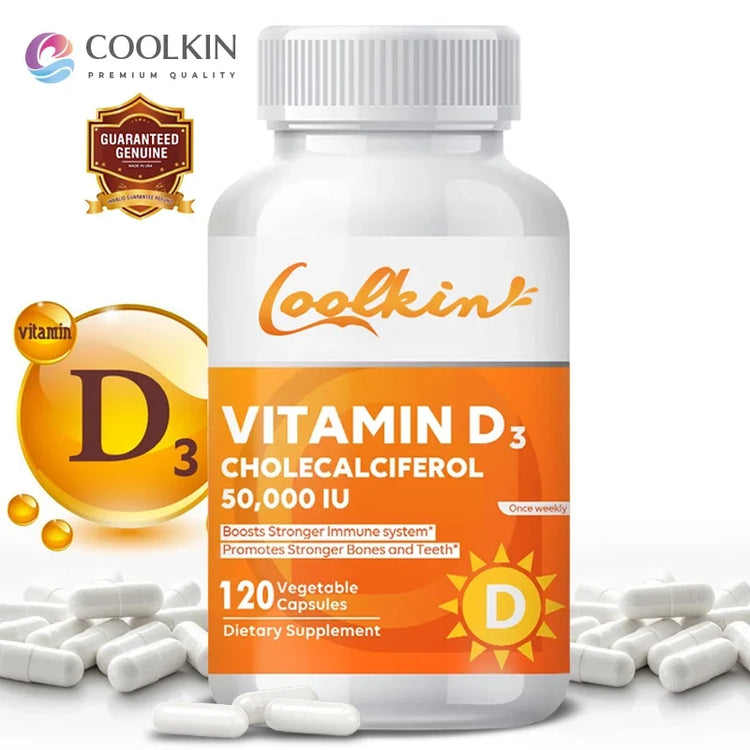 Vitamin D3 immune support supplement in original product packaging